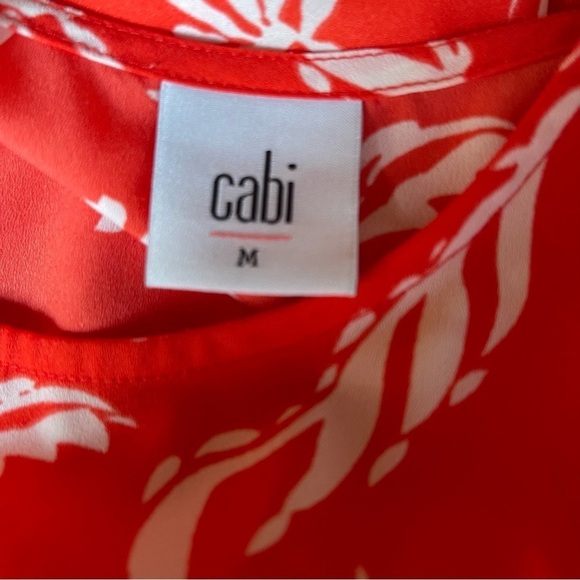 CAbi #5255 Mosaic Tank Spring '17 Floral Tie Top size Medium like new - Picture 4 of 11